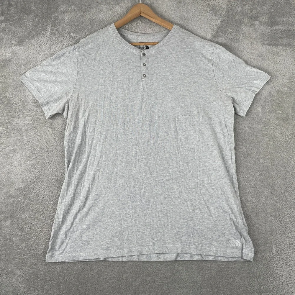 The North Face Henley Shirt Mens XL Gray Heathered Outdoor Gorpcore Casual